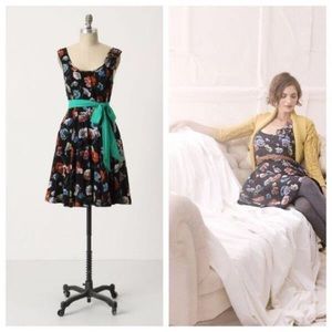 MOULINETTE SOEURS FLORAL APPLIQUÉS DRESS